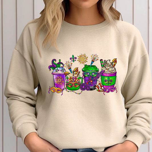 Mardi Gras Coffee Sweatshirt