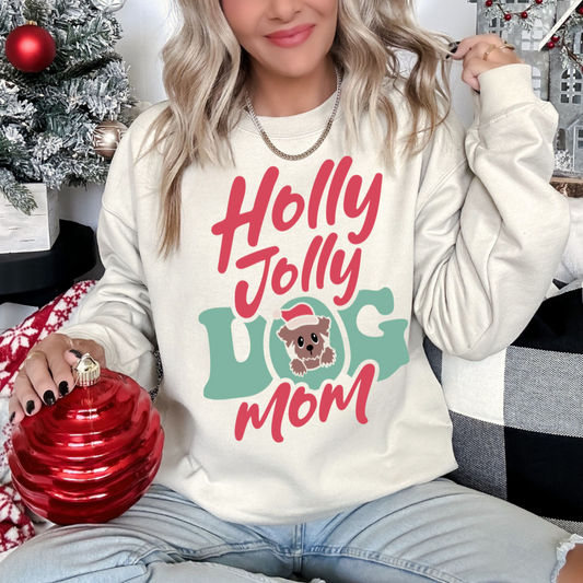 Holly Jolly Dog Mom Shirt