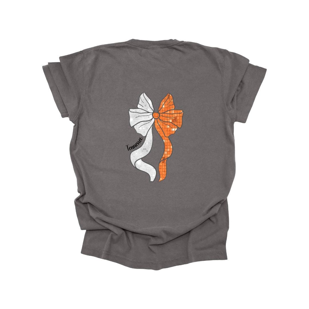 Tennessee Vols Ribbon Coquette Glitter Shirts | Game Day-Sports | Tennessee| Coquette| Sweatshirt| Shirt| UT