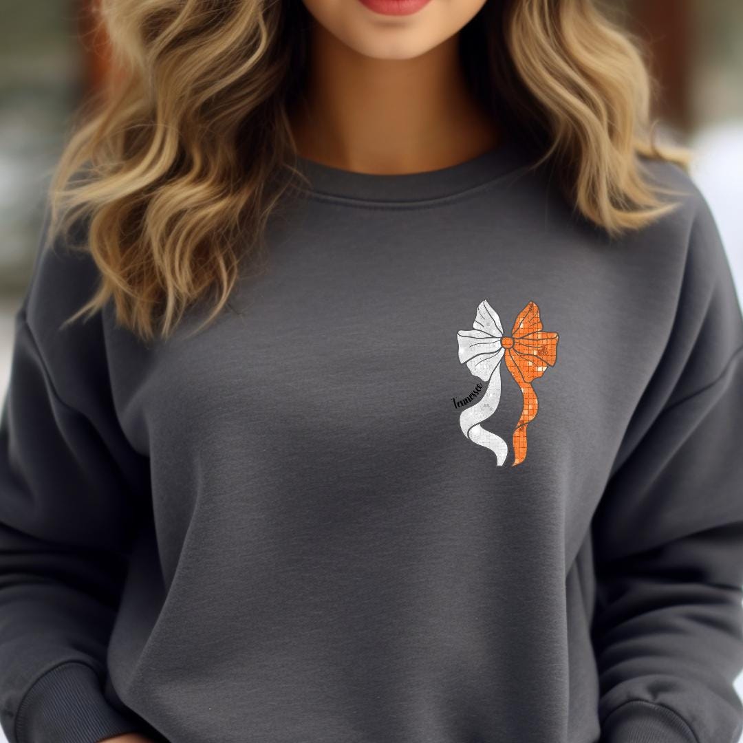 Tennessee Vols Ribbon Coquette Glitter Shirts | Game Day-Sports | Tennessee| Coquette| Sweatshirt| Shirt| UT