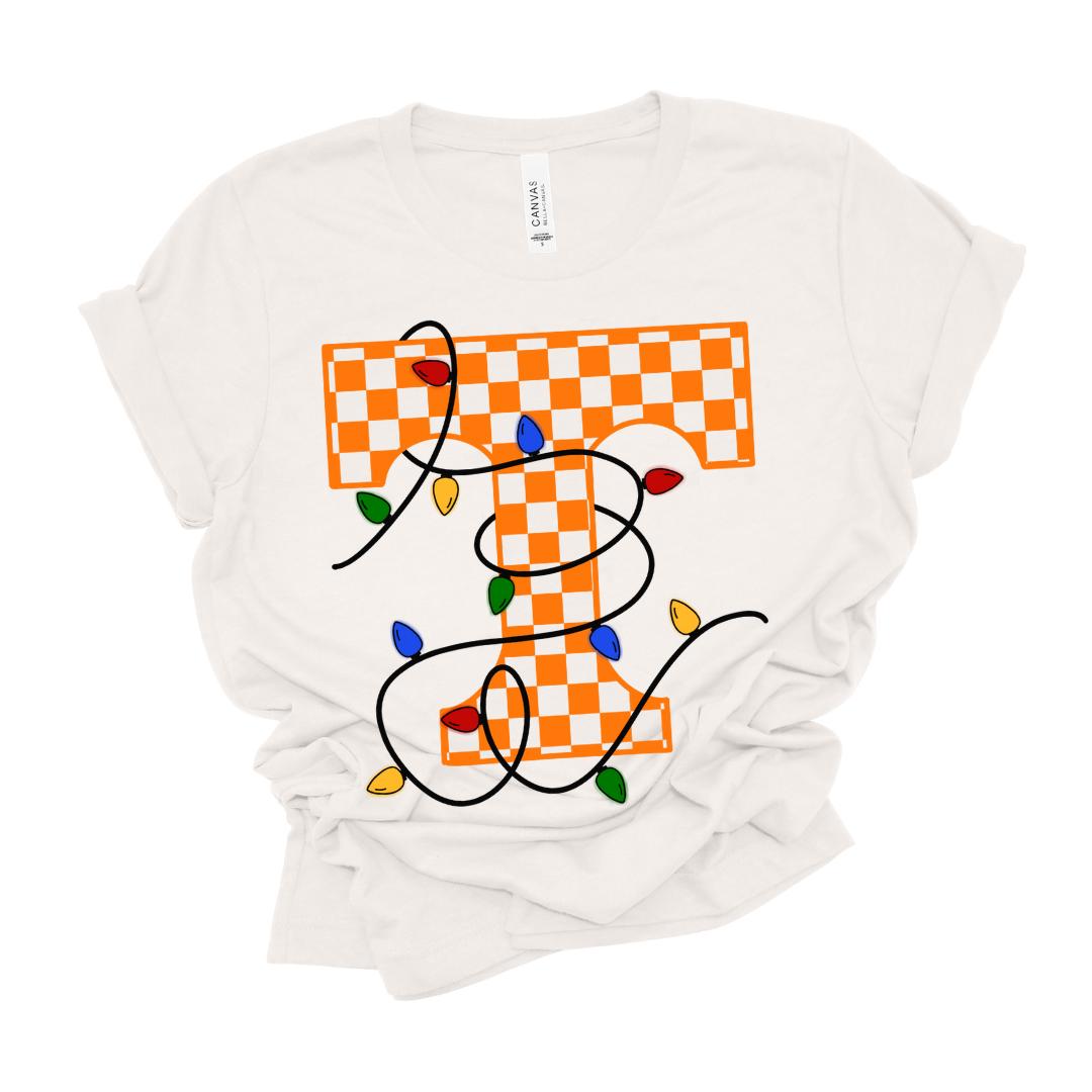 Checkered Tennessee T Christmas Shirt