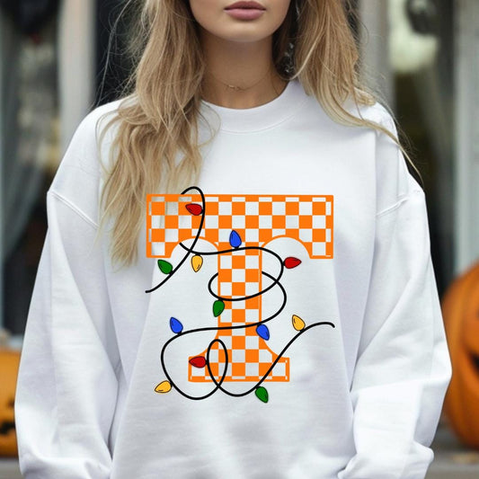 Checkered Tennessee T Christmas Shirt